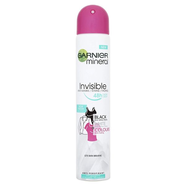 Garnier Mineral Invisible Fresh Black & White Colours 48H Anti-Perspirant Deodorant Spray 250ml